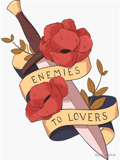 For enemies/rivals who fall in love, or lovers who become enemies. "Enemies to lovers - tropes series" Sticker by ...