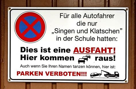 Parken verboten lustig halteverbot inkl. Parkverbotsschild in Stuttgart-Möhringen: Schild ...