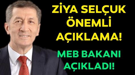 May 31, 2021 · milli eğitim bakanı ziya selçuk'tan okulların durumu i̇le i̇lgili açıklama ''kavuşuyoruz! Ziya Selçuk ÖNEMLİ AÇIKLAMASI! SON DAKİKA! MEB AÇIKLAMA ...