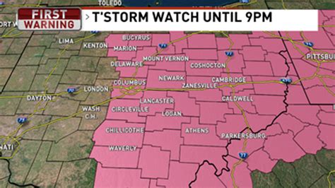 On wednesday, july 24, 2019. Severe thunderstorm watch issued for eastern Ohio through ...