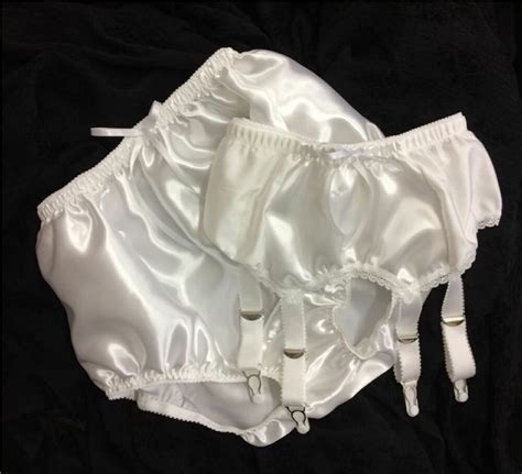 Maybe you would like to learn more about one of these? White Satin Panties & Suspender/Garter Set | eBay