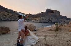 wedding sex monastery greek couple raunchy trend british causes who blow job rated their idyllic act carly lunn matthew rhodes