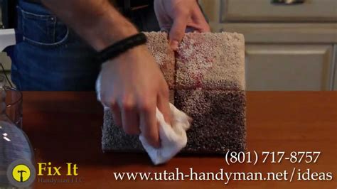 Carpet steam/deep cleaners also work well for cleaning soot from carpet. Utah Handyman- How to get stains out of carpet - YouTube