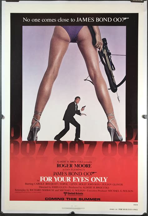 Two seemingly unconnected souls from different corners of the united states make a telepathic bond that allows them to see, hear and feel the other's experiences. FOR YOUR EYES ONLY, Original Advance James Bond Movie ...