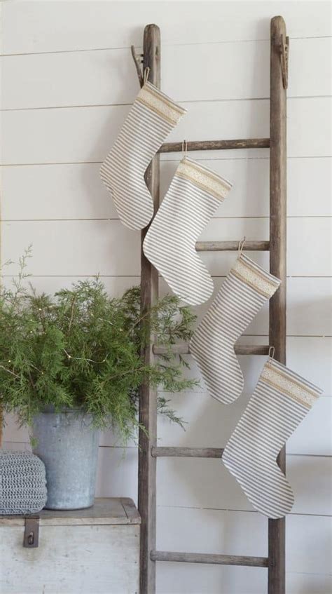 Hang the christmas stockings from a garland with ornament hooks. Where to Hang Stockings if No Mantle