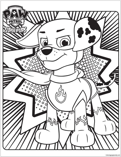 Paw patrol mighty pups chase figure lightup badge. Paw Patrol Super Pups 3 Coloring Page - Free Coloring ...