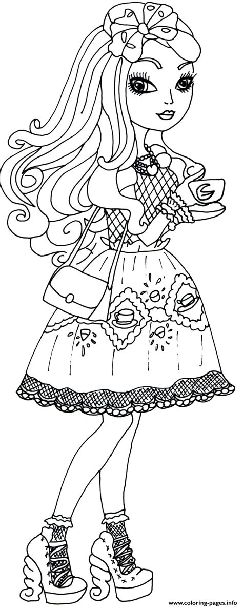 Right click on the saved file, and choose print…. Ever After High Hat Tastic Apple White Coloring Pages ...