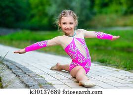 Wir machen auch gerne wunschvideos & photos, einfach fragen. Stock Photo of flexible little girl doing gymnastics ...
