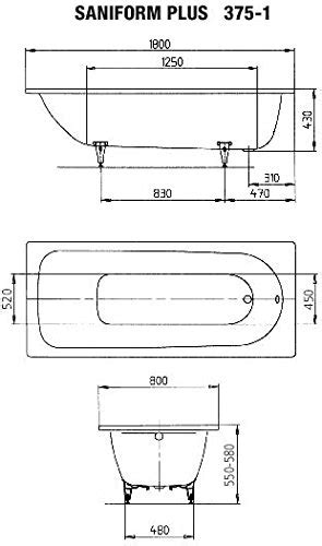 Rechteck badewanne advantage saniform plus l x b 170 cm x 75 cm drucken ideal zum einbau im badezimmer marke rechteck badewanne kaldewei saniform kaldewei farbe weiß. Kaldewei Saniform Plus Stahl Badewanne inkl. Wannenträger ...