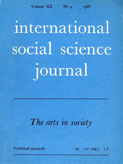 International journal of asian social science. International Social Science Journal, The Arts in Society ...