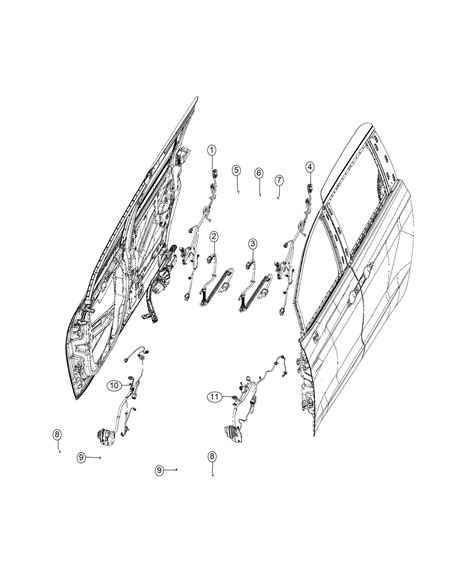 Chrysler Pacifica Wiring. Sliding door left - 68355050AA ...