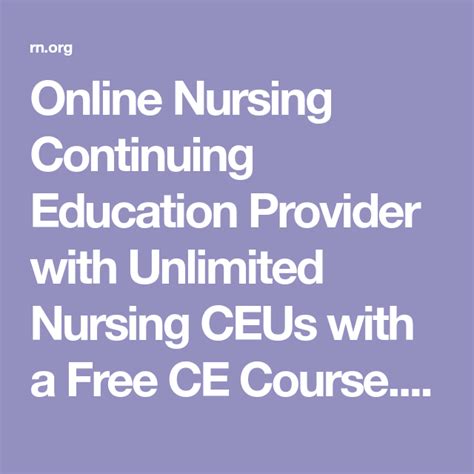 Free nursing ceus 2021 ancc approved intiva health. Online Nursing Continuing Education Provider with ...