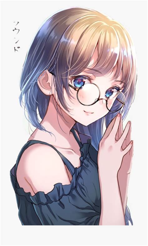 Coub is youtube for video loops. #girls #anime #just Girly Things - Anime Girl Cute With Glasses , Transparent Cartoon, Free ...