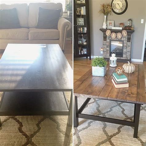 I didn't really want to spend a lot of money on new tables, and i had seen some great makeovers where people added wood planks to their tables. Ikea Hemnes coffee table hack diy | Ikea hemnes coffee ...