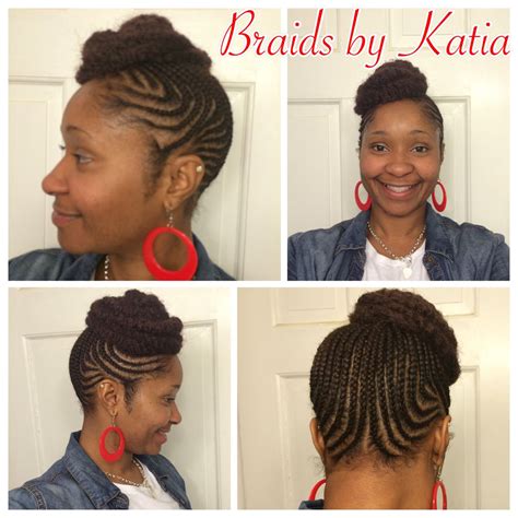 Don't forget to like, comment Conrows with Marley hair bun. Braids by Katia. NJ (With ...