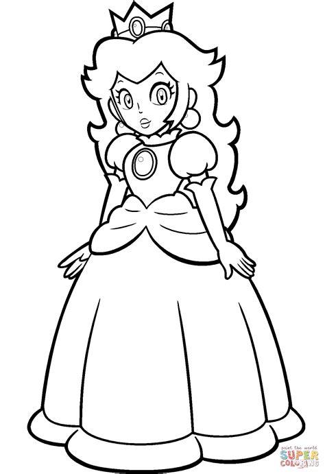 Coloring mario should be a treat considering his colourful outfit as shown in the video games. Mario Princess Peach coloring page | Free Printable ...