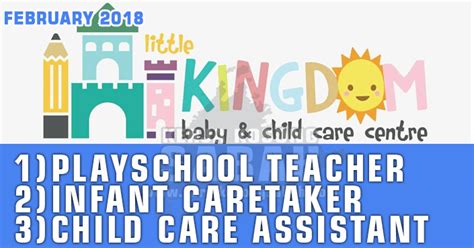 Pelbagai kerja kosong swasta, part time, freelance, full time & internship 2020/2021 terkini. Kerja Kosong Sabah | Playschool Teacher, Infant Caretaker ...