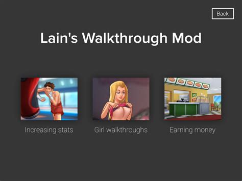 Karena mirip dengan game summertime maka pembahasan kali ini tentang game dewasa yang bisa melakukan hubungan seksual. Ren'Py - Mod Summertime Saga - Lain's Mod Pack v0.17.5 | F95zone