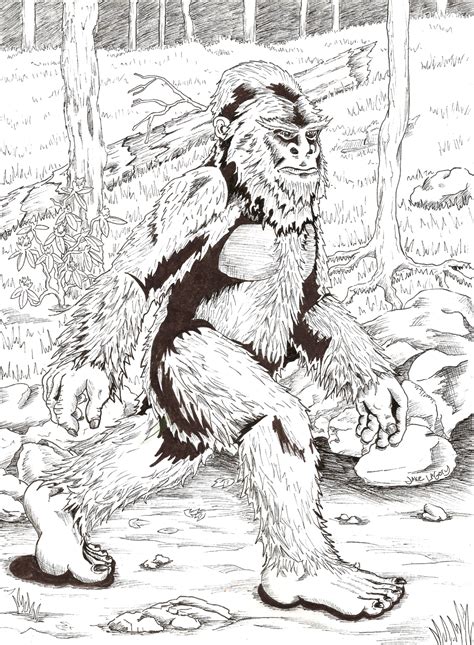 This little sasquatch is used to isolation and. Bigfoot coloring, Download Bigfoot coloring for free 2019