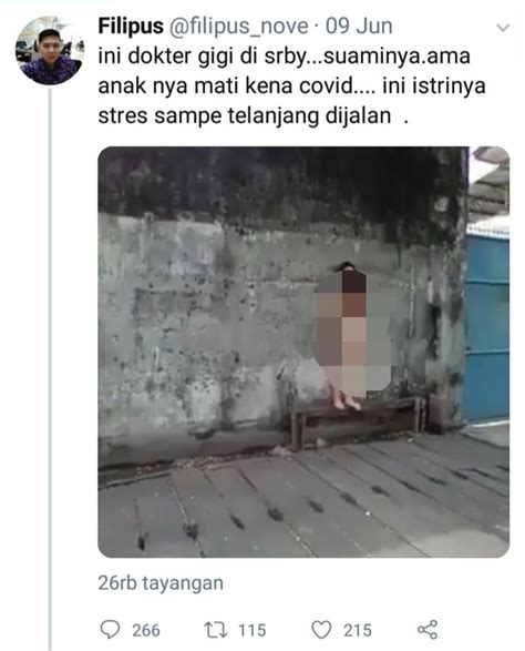 Viral foto dan video ambiiyah di media soisal , kenapa ya? Duh, Wanita Diduga Dokter Gigi Telanjang di Tepi Jalan ...