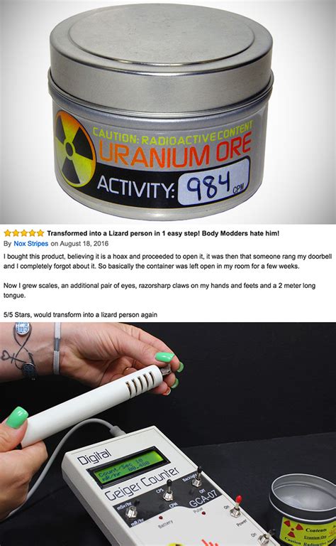 Put the uranium ore in the shoe box and put the lid on it. You Can Get a Tin of Real Uranium Ore for Under $40 ...