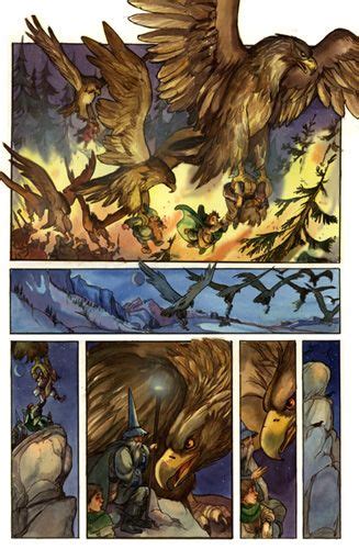 First published in 1990, david wenzel's comic book adaptation of j.r.r. printable map for the hobbit | eagle rescue the hobbit ...