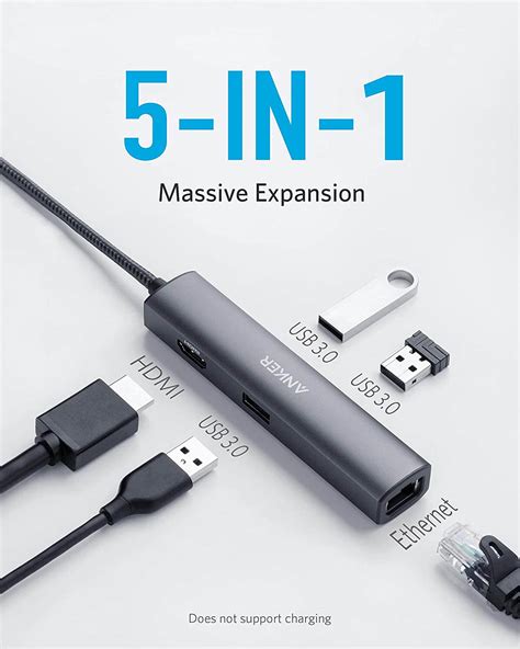 The numbers beneath the port. Anker USB C Hub Adapter 5-in-1 Upgraded | Kool Stuff