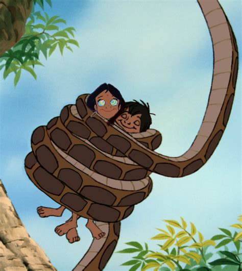 I colored on adobe photoshop of my drawings mowglu gets hypnotized by kaa. Mowgli and Shanti sleeping in Kaa's coils 2 by ...