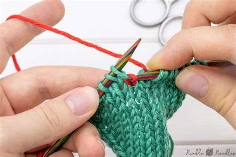 Every 10 sts you add will increase the width by 4 inches. How to knit the right loop increase - KRL [Step by step ...