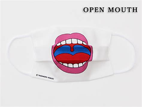 Mask : TONGUE MOUTH / OPEN MOUTH - 横尾忠則オンラインショップ