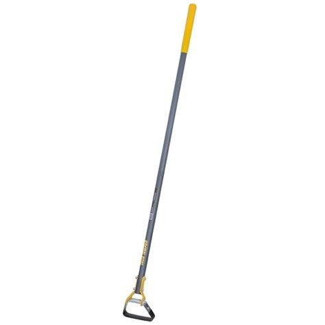 This tool has a flat blade on one end for chopping and pointed tips on the other for pulling weeds up by the roots. True Temper 49-in Fiberglass-Handle Action Hoe in the ...