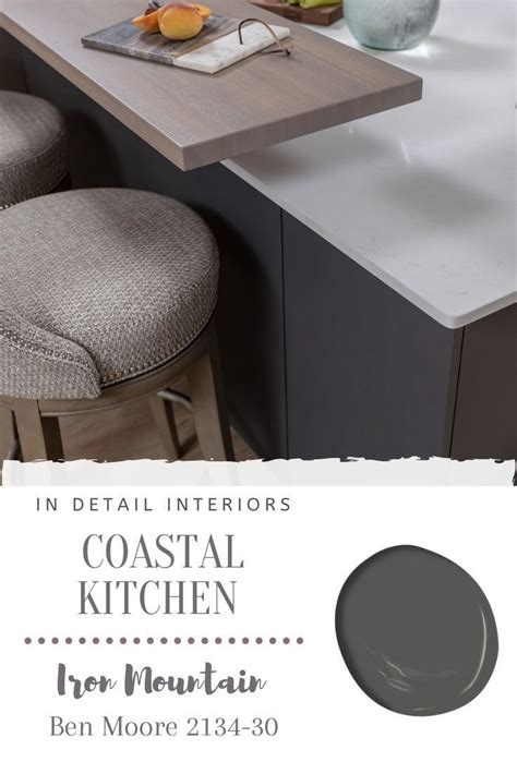 Here it is as a trim color in this bright and sunny family room (wall color is benjamin moore's shale, in case you're wondering). Iron Mountain by Benjamin Moore- In Detail Interiors | Interior design business, Painting ...