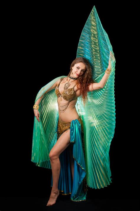 It's pretty simple to make, and i think it would be so cool to use as part of troupe choreography! Young Belly Dancer Posing With Isis Wings Stock Photo ...
