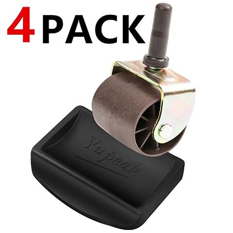 Best office chair casters in 2021. Yupeak Bed Stopper & Furniture Stopper - Caster Cups fits ...