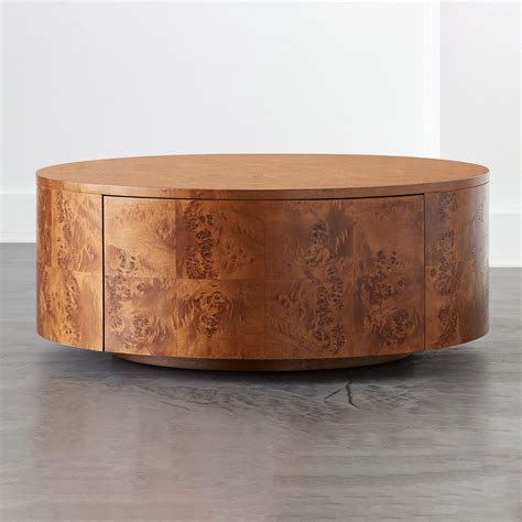 Burl wood coffee table is storage refined. Purl Rotating Coffee Table