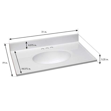 Add a sophisticated look to your bath. Design House 551333 31X19-Inch Marble Vanity Top with Bowl,White (see notes) | eBay