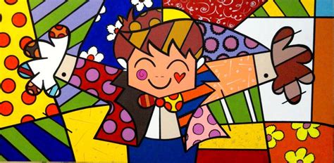 E a partir daí poderá me ver completa por você. A Splash of Color on a Gray Day. Romero Britto. - ArtWings