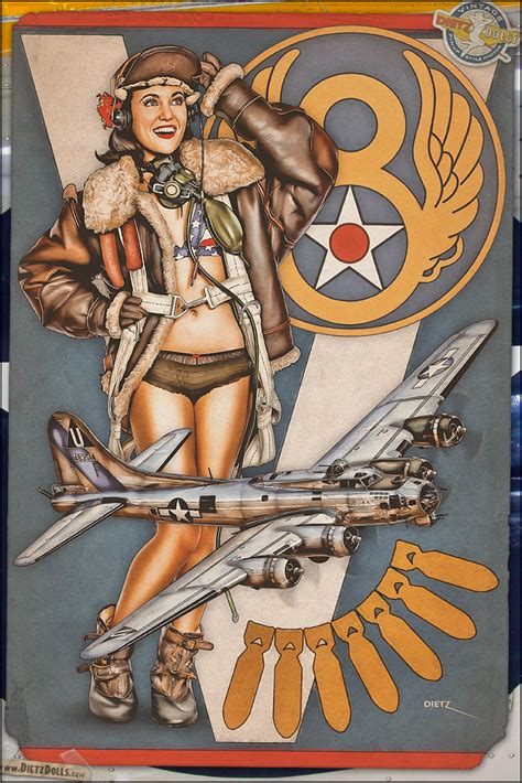 In fact, some of the fighter planes of the us were decorated by paintings of these pinup women. Aviation Pinup - B-17 Flying Fortress by ...