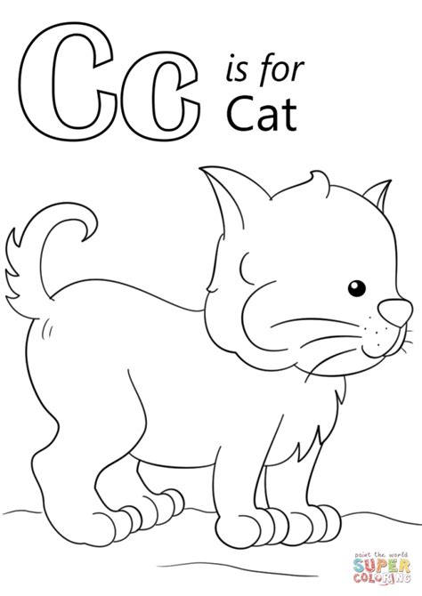 Caterpillar coloring pages rainbow color for kids learn colors for children. Get This Letter C Coloring Pages Cat - 63bma