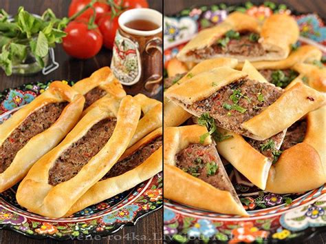 Турецкие пиде с мясом. | Идеи для блюд, Еда, Турецкие рецепты