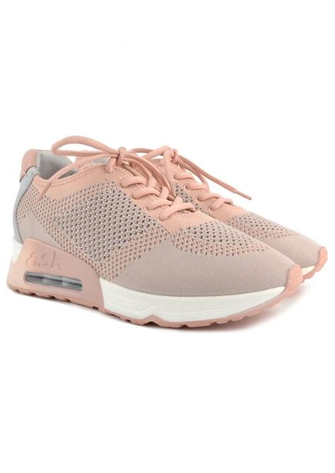 Buy view add to wishlist. Ash Lucky Knit Trainers - Nude Pearl