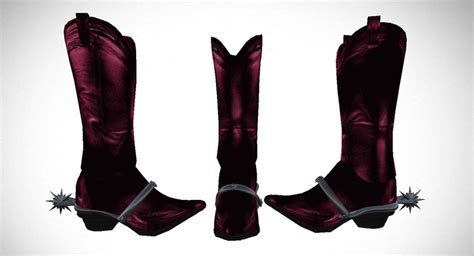 Whatever you're shopping for, we've got it. Second Life Marketplace - Maroon Cowboy Boots W/Spurs