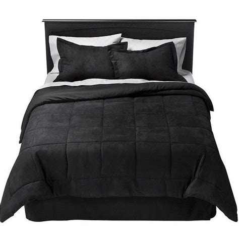 Simple and classic , patterned and pretty or comfy, cozy and billowy, a great comforter is just what you need to help freshen up your bed and enhance your comfort in style. Room Essentials® Microsuede Bed In A Bag - Black ($70 ...