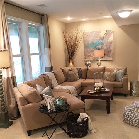 Assuming you already have a living room upstairs, the basement can be turned into an entertainment or games room. Basement family room. I added a pop of turquoise as it's ...