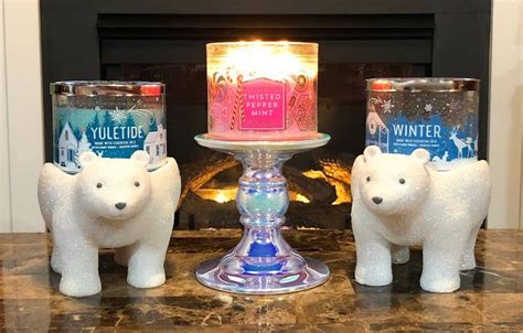 Bath & body works round candles & tea lights multiple wicks. Bath & Body Works Candle Holders - December 2018 | Bath ...