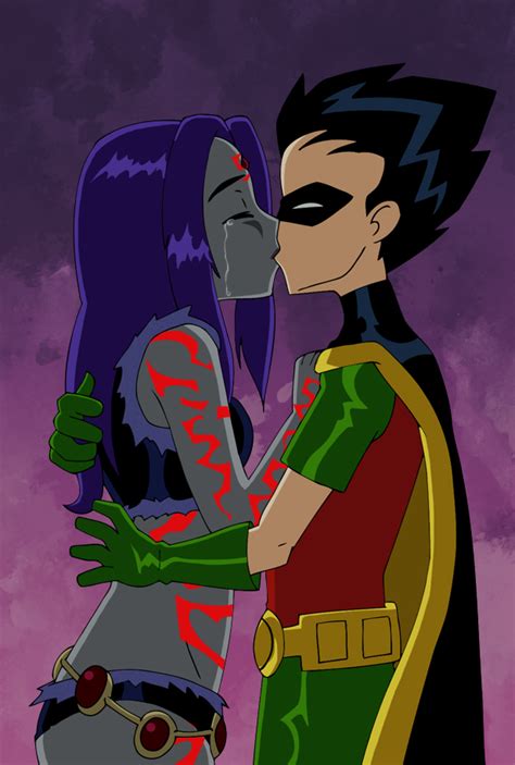 Robin ends up being the first person to learn of raven's problem, before they're separated and she's stuck with slade. RobXRae 4ever!!! by Glee-chan on DeviantArt