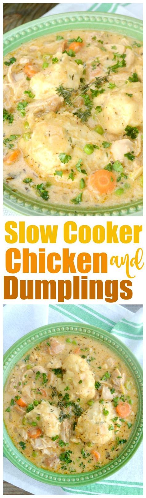 T's time to stock my freezer with some portions of homemade chicken soup for the cold winter ahead. Crockpot Chicken And Dumplings | Recipe | Slow cooker ...