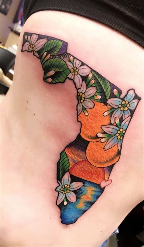 Looking for flo rida's tattoos? Florida tattoo on my ribs by Josh Maier | Florida tattoos ...