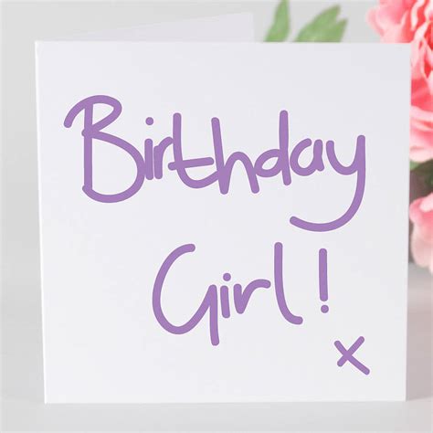 Happy birthday to my lovely girlfriend! Contemporary Birthday Girl Card By Megan Claire | notonthehighstreet.com