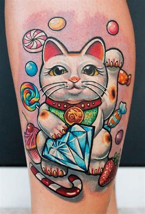 Mèo may mắn maneki neko còn gọi là mèo thần tài. 39+ Hình Xăm Mèo Thần Tài Đẹp Của Nhật Bản - Tadashi Tattoo